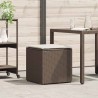 Boîte à coussins avec stockage Marron 50 x 50 x 50 cm polyrotin 556684556684