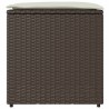 Boîte à coussins avec stockage Marron 50 x 50 x 50 cm polyrotin 556684556684