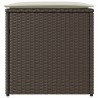 Boîte à coussins avec stockage Marron 50 x 50 x 50 cm polyrotin 556684556684
