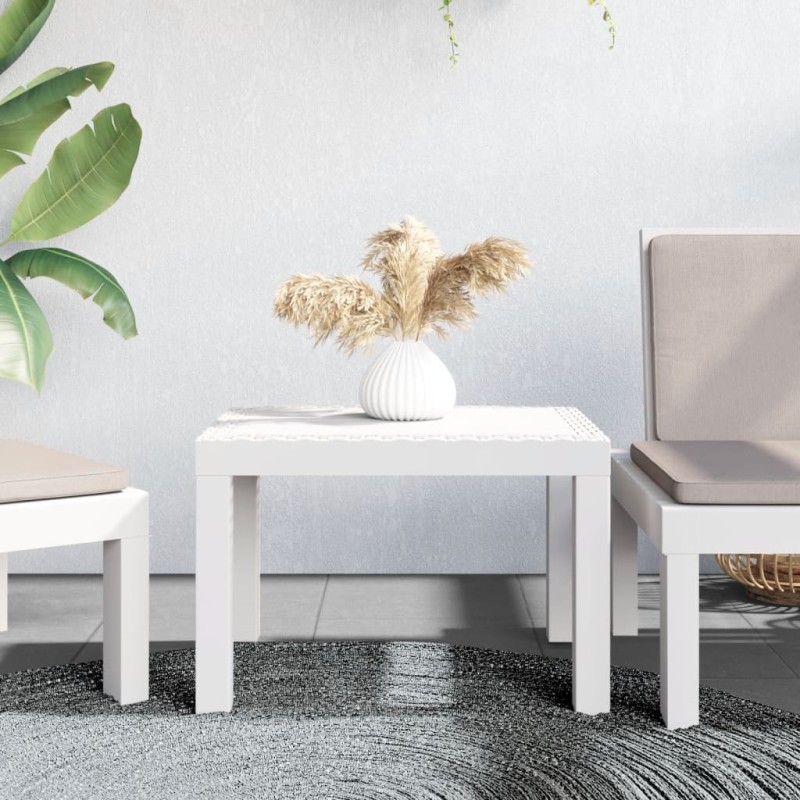 Table de jardin blanc 59x47x40 cm PP 556686556686