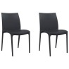 Chaises de jardin lot de 2 anthracite 50x46x80 cm polypropylène 556687556687