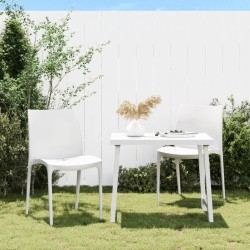 Chaises de jardin lot de 2 blanc 50x46x80 cm polypropylène 556688556688