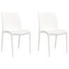 Chaises de jardin lot de 2 blanc 50x46x80 cm polypropylène 556688556688