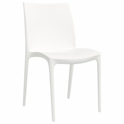 Chaises de jardin lot de 2 blanc 50x46x80 cm polypropylène 556688556688