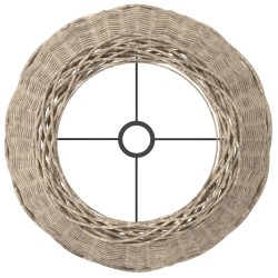 Abat-jour marron Ø50x30 cm osier 556689556689