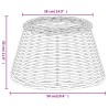Abat-jour marron Ø50x30 cm osier 556689556689