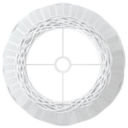 Abat-jour blanc Ø50x30 cm osier 556690556690