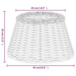 Abat-jour blanc Ø50x30 cm osier 556690556690
