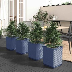 Jardinières 4 pcs bleu gris 30x30x37 cm polypropylène 556693556693