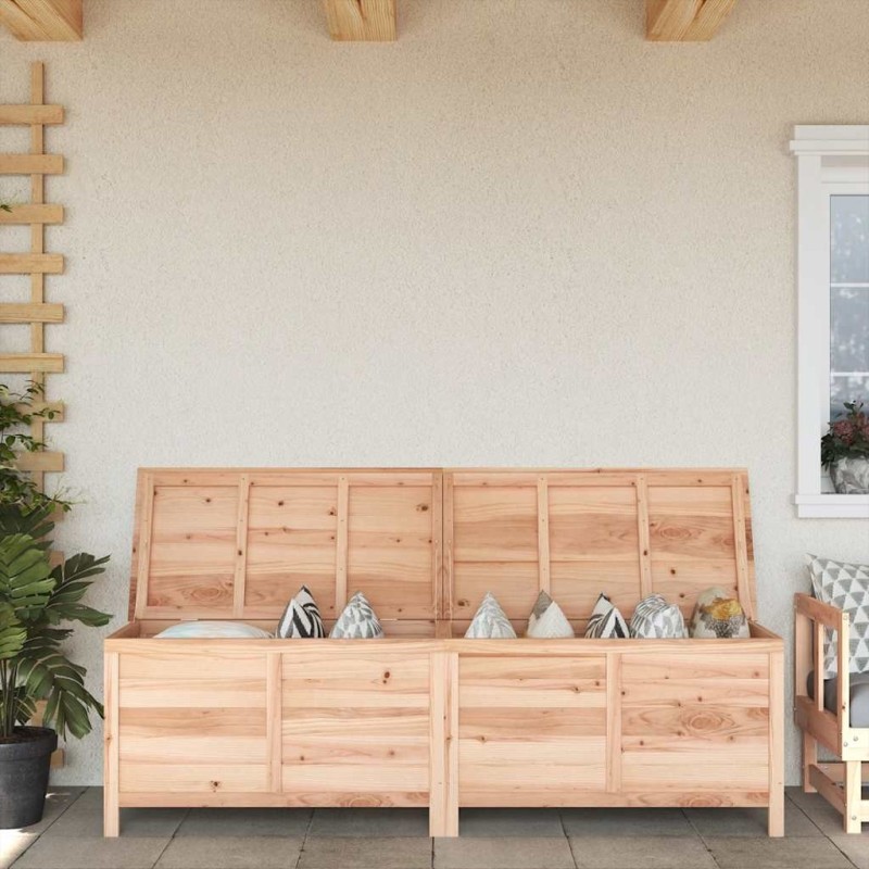 Boîte de rangement de jardin 198,5x50x56,5 cm bois massif sapin 556699556699