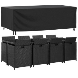 Housse de salon de jardin noir 229x113x73 cm imperméable 420D 556707556707