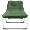 Chaise longue pliable vert foncé tissu 556712556712