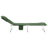 Chaise longue pliable vert foncé tissu 556712556712