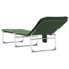 Chaise longue pliable vert foncé tissu 556712556712