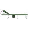 Chaise longue pliable vert foncé tissu 556712556712