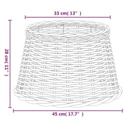 Abat-jour blanc Ø45x28 cm osier 556713556713