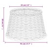 Abat-jour blanc Ø45x28 cm osier 556713556713