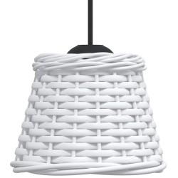 Abat-jour de plafonnier blanc Ø15x12 cm osier 556714556714