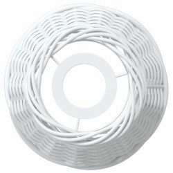 Abat-jour de plafonnier blanc Ø15x12 cm osier 556714556714