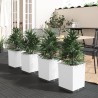 Jardinières 4 pcs blanc 30x30x37 cm polypropylène 556719556719