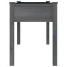 Jardinière avec doublure gris 118x59x76 cm bois massif de sapin 556720556720