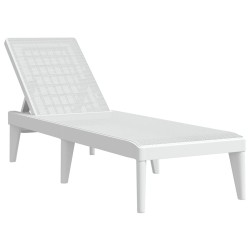 Chaise longue blanc 186x60x29 cm PP 556722556722