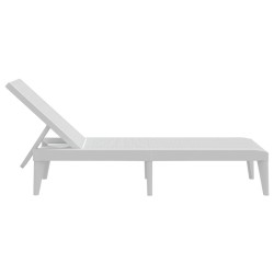 Chaise longue blanc 186x60x29 cm PP 556722556722