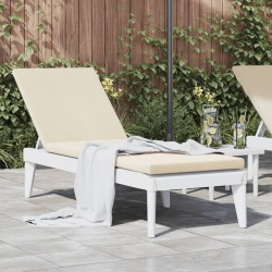 Chaise longue avec coussin blanc 186x60x29 cm PP 556724556724