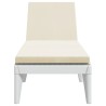 Chaise longue avec coussin blanc 186x60x29 cm PP 556724556724