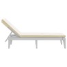 Chaise longue avec coussin blanc 186x60x29 cm PP 556724556724