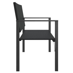 Banc de jardin à 2 places noir résine tressée 556731556731
