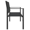 Banc de jardin à 2 places noir résine tressée 556731556731