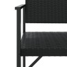 Banc de jardin à 2 places noir résine tressée 556731556731
