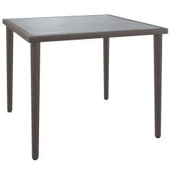 Table de jardin gris 48x48x37 cm acier 556732556732