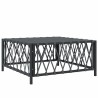 Table de jardin anthracite 70x70x34 cm tissu tissé 556737556737