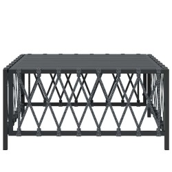 Table de jardin anthracite 70x70x34 cm tissu tissé 556737556737