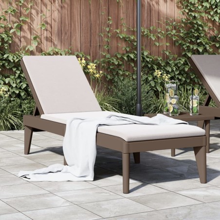 Chaise longue marron 186x60x29 cm PP 556739556739