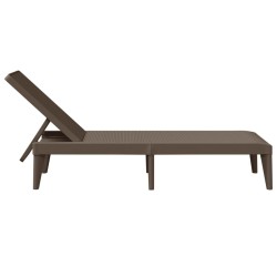 Chaise longue marron 186x60x29 cm PP 556739556739