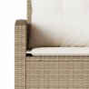 Canapés en forme de L avec coussins beige résine tressée 556743556743