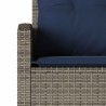 Canapés en forme de L avec coussins gris résine tressée 556744556744