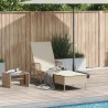 Transat Beige et blanc crème 200 x 55 x 92 cm polyrotin 556745556745