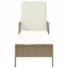 Transat Beige et blanc crème 200 x 55 x 92 cm polyrotin 556745556745