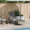 Transat Gris clair et gris foncé 200 x 55 x 92 cm polyrotin 556746556746