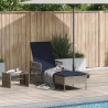 Transat Gris et bleu marine 200 x 55 x 92 cm polyrotin 556747556747