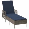 Transat Gris et bleu marine 200 x 55 x 92 cm polyrotin 556747556747