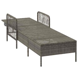 Transat Gris et bleu marine 200 x 55 x 92 cm polyrotin 556747556747