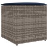 Boîte à coussins avec stockage Gris 50 x 50 x 50 cm polyrotin 556756556756