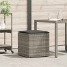 Boîte à coussins avec stockage Gris 50 x 50 x 50 cm polyrotin 556757556757
