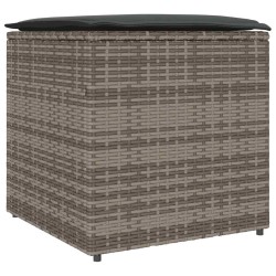 Boîte à coussins avec stockage Gris 50 x 50 x 50 cm polyrotin 556757556757