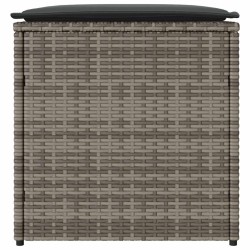 Boîte à coussins avec stockage Gris 50 x 50 x 50 cm polyrotin 556757556757